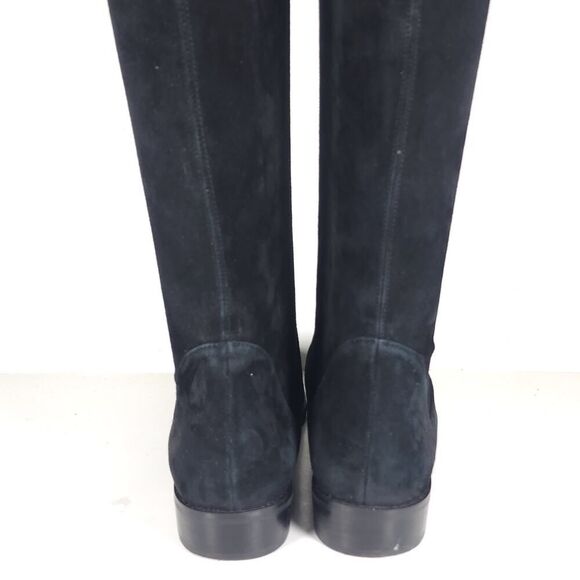 Stuart Weitzman Women's Lilene US 9 Black Suede Stretch Pull On Knee High Boots - Picture 9 of 16